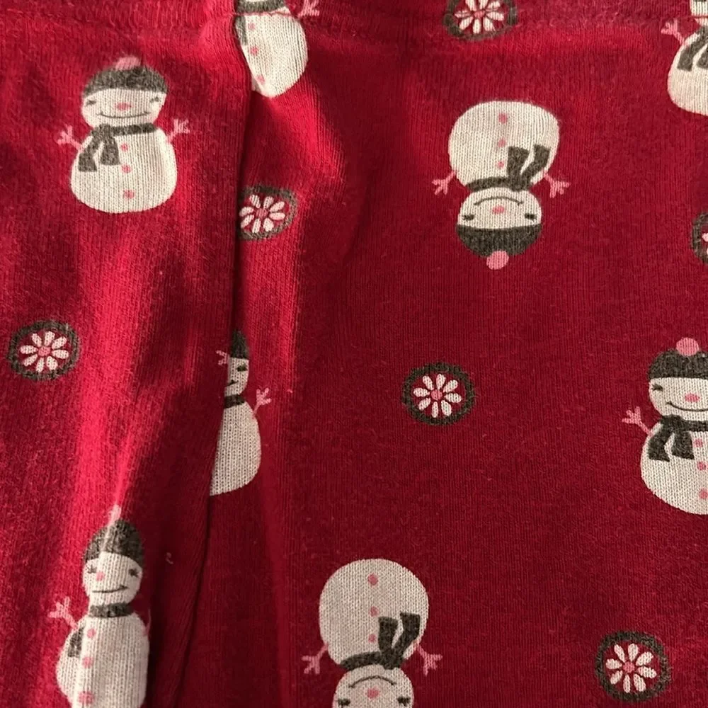 Gymboree snowman red leggings pants 2T